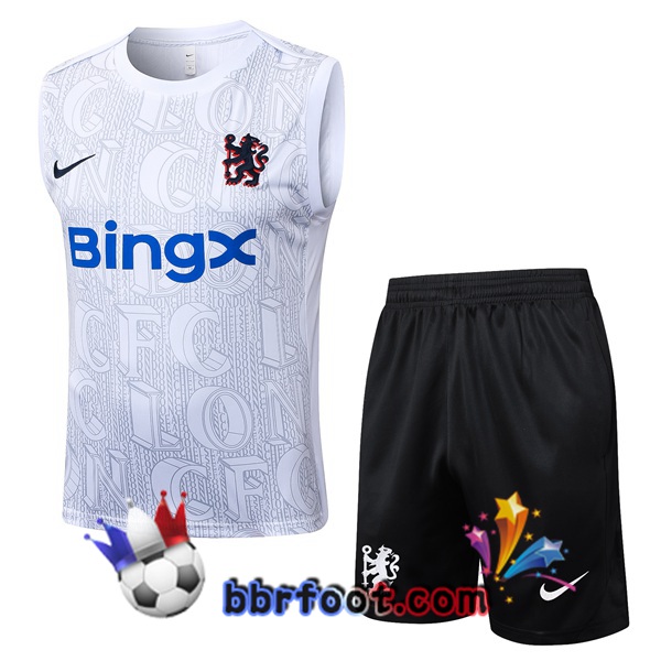 Gilet Foot FC Chelsea + Shorts Blanc 2025/2026