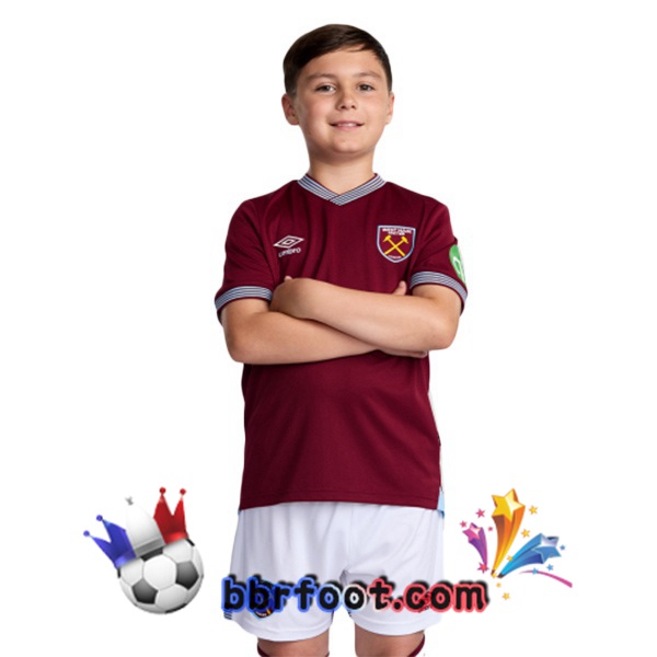 Maillot Foot West Ham United Enfant Domicile Rouge 2025/2026