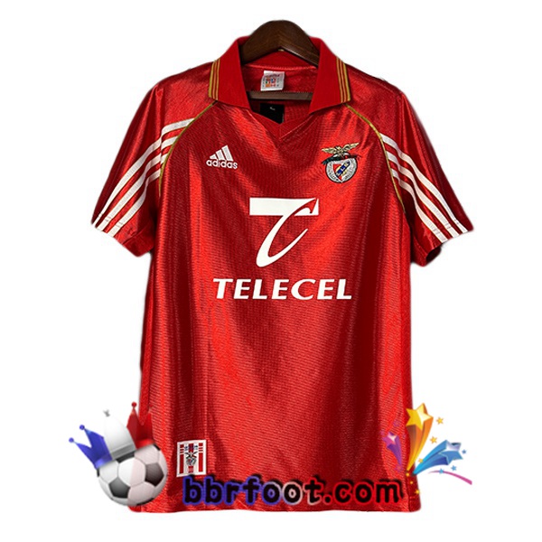 Maillot Foot S.L Benfica Retro Domicile Rouge 1998-1999