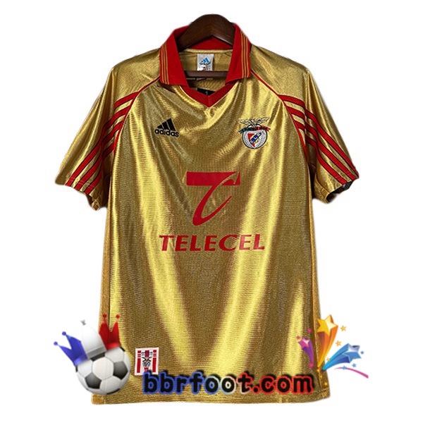 Maillot Foot S.L Benfica Retro Exterieur Jaune 1998-1999