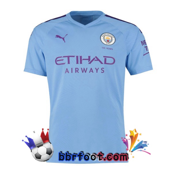 Maillot Foot Manchester City Retro Domicile Bleu 2019-2020