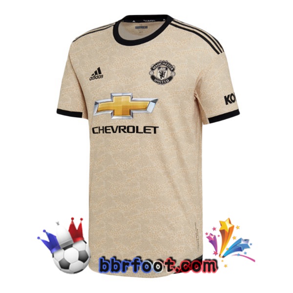 Maillot Foot Manchester United Retro Exterieur Jaune 2019-2020