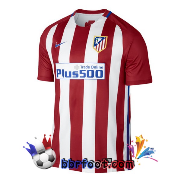 Maillot Foot Atletico Madrid Retro Domicile Rouge 2016-2017