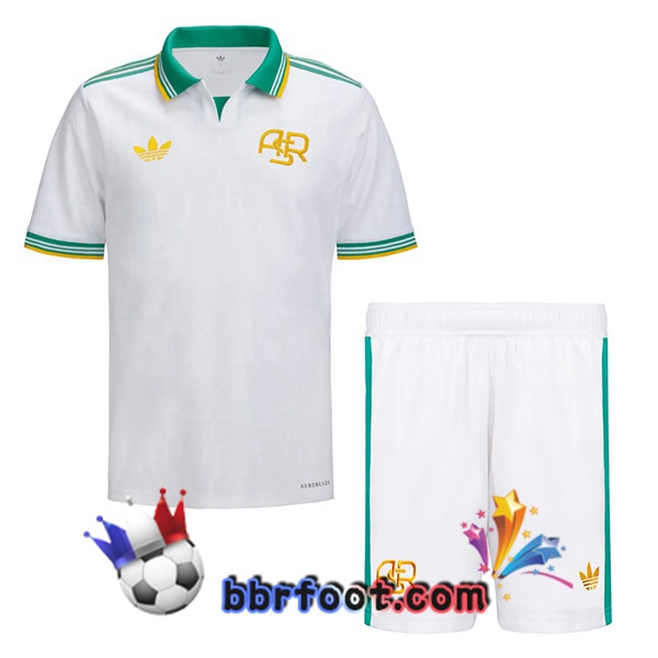 Maillot Foot AS Roma Enfant Third Blanc 2025/2026