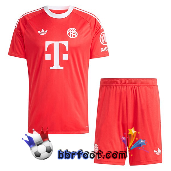 Maillot Foot Bayern Munich Enfant Gardien de but Rouge 2025/2026