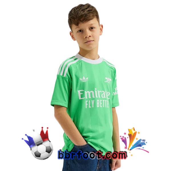 Maillot Foot Arsenal Enfant Gardien de but Vert 2025/2026