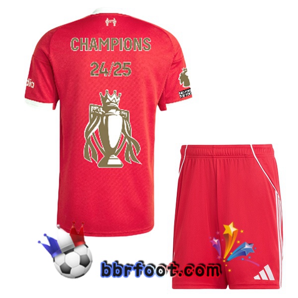Maillot Foot FC Liverpool Enfant Champions Édition Spéciale Domicile Rouge 2025/2026