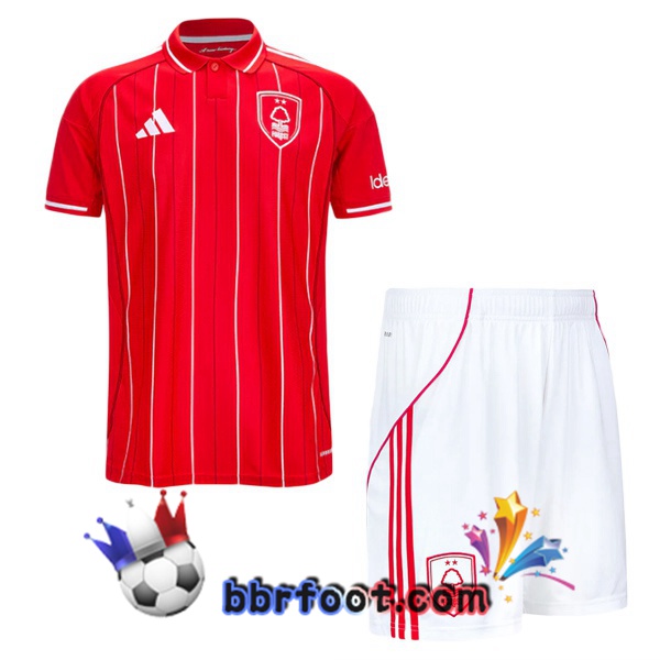Maillot Foot Nottingham Forest Enfant Domicile Rouge 2025/2026