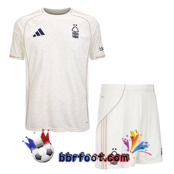 Maillot Foot Nottingham Forest Enfant Exterieur Blanc 2025/2026