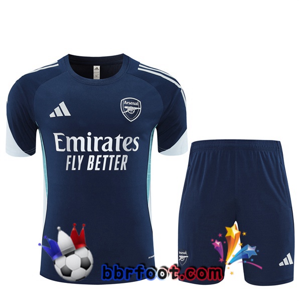 Ensemble Training T-Shirts Arsenal + Shorts Bleu Royal 2025/2026