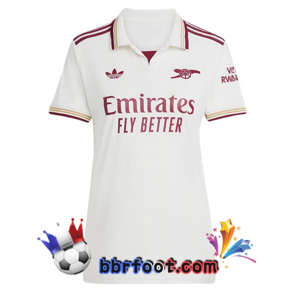 Maillot Foot Arsenal Femme Third Blanc 2025/2026