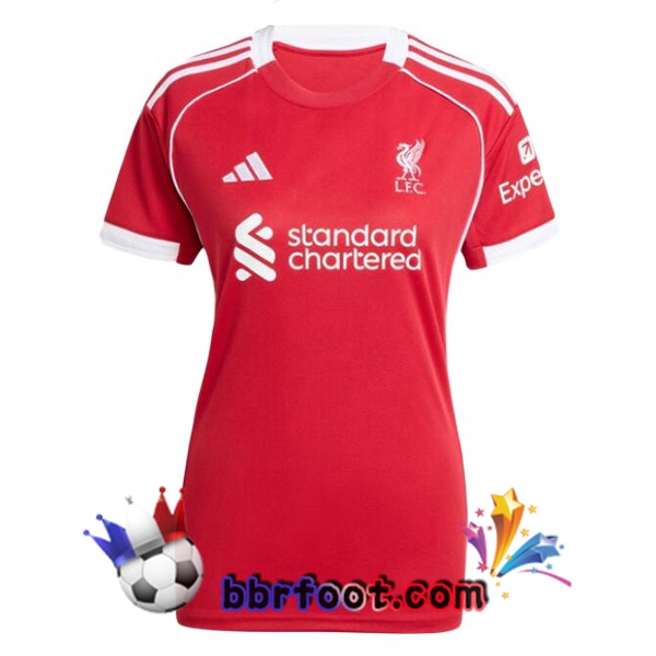 Maillot Foot FC Liverpool Femme Domicile Rouge 2025/2026