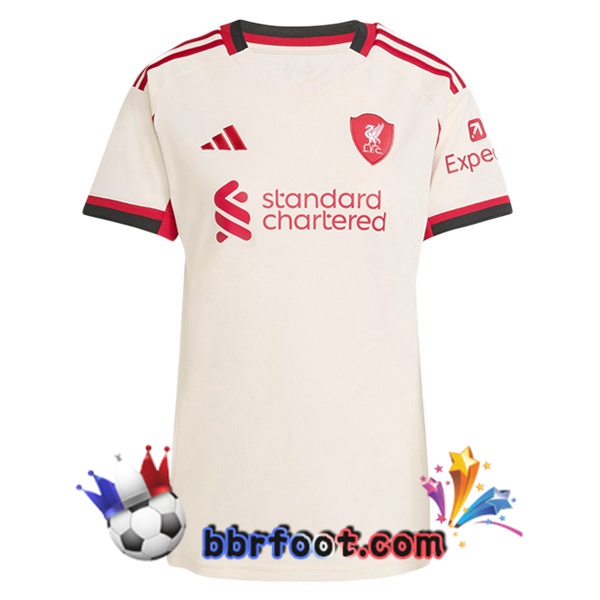 Maillot Foot FC Liverpool Femme Exterieur Jaune 2025/2026