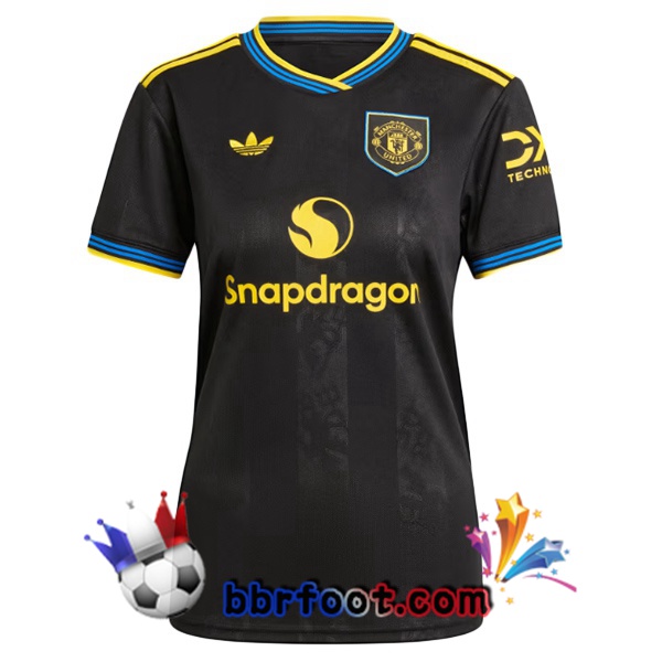 Maillot Foot Manchester United Femme Third Noir 2025/2026