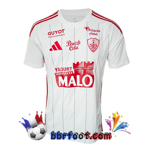 Maillot Foot Stade Brestois Exterieur Blanc 2025/2026