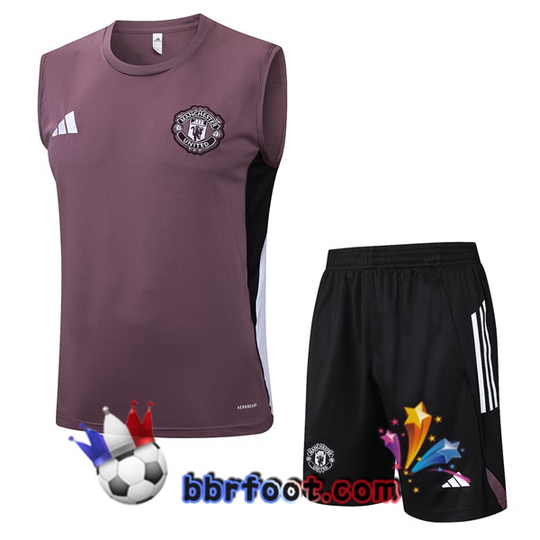 Gilet Foot Manchester United + Shorts Pourpre 2025/2026
