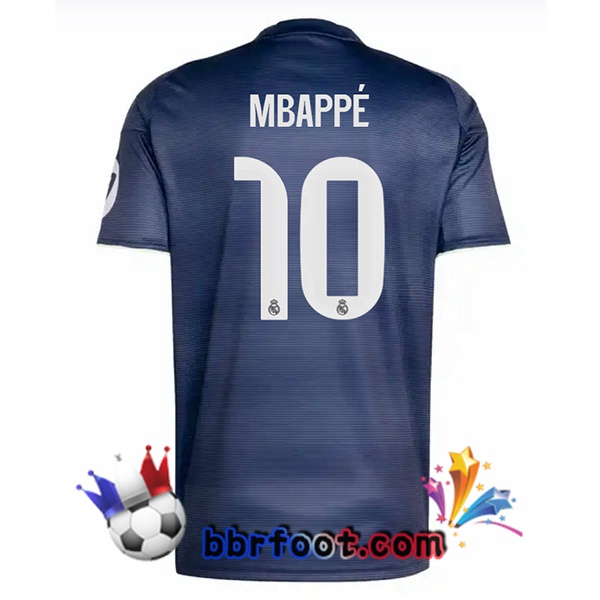Maillot Foot Real Madrid (Mbappé 10) Exterieur Bleu Royal 2025/2026