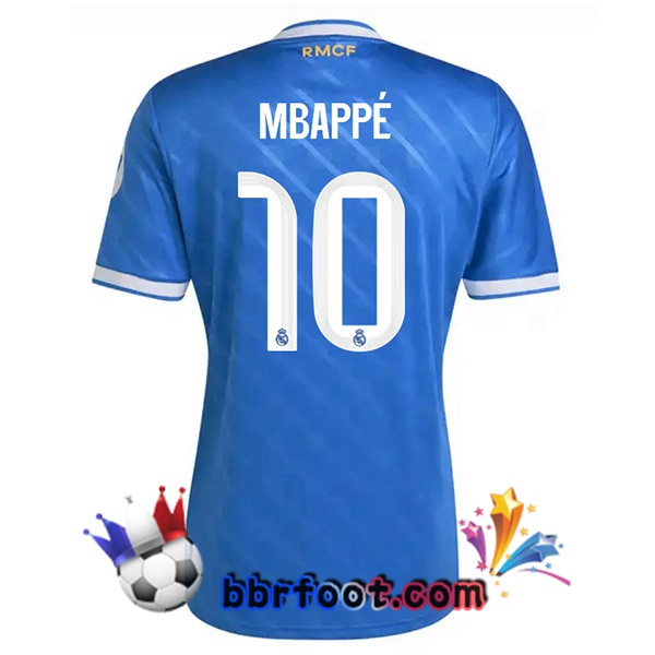 Maillot Foot Real Madrid (Mbappé 10) Third Bleu 2025/2026