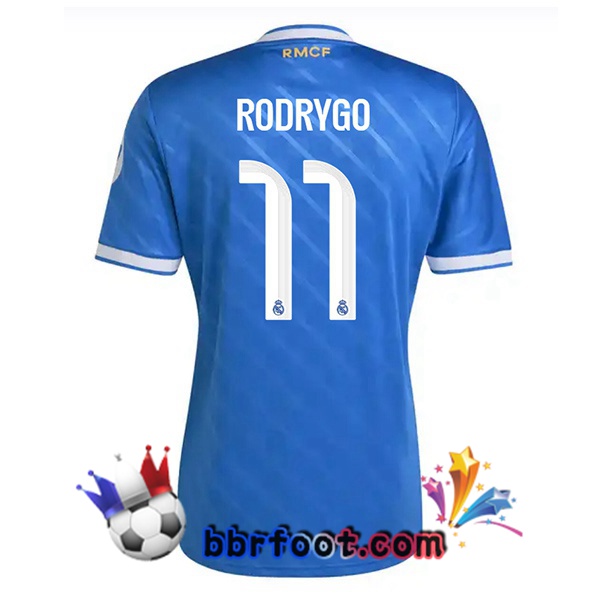 Maillot Foot Real Madrid (Rodrygo 11) Third Bleu 2025/2026