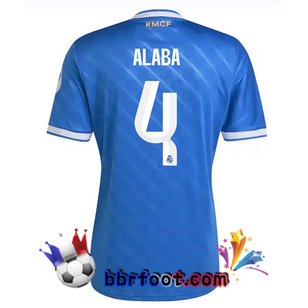 Maillot Foot Real Madrid (Alaba 4) Third Bleu 2025/2026
