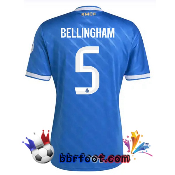 Maillot Foot Real Madrid (Bellingham 5) Third Bleu 2025/2026