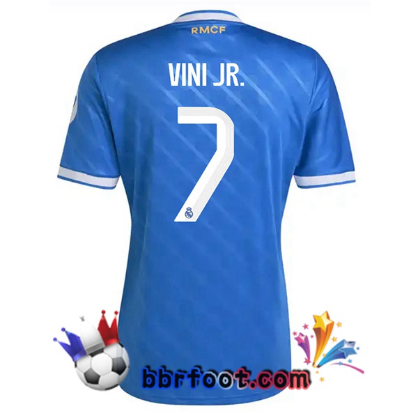 Maillot Foot Real Madrid (Vini Jr. 7) Third Bleu 2025/2026