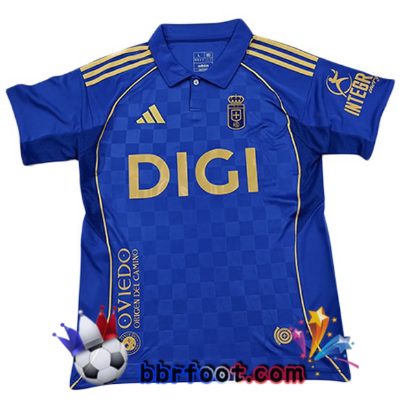 Maillot Foot Real Oviedo Domicile Bleu 2025/2026