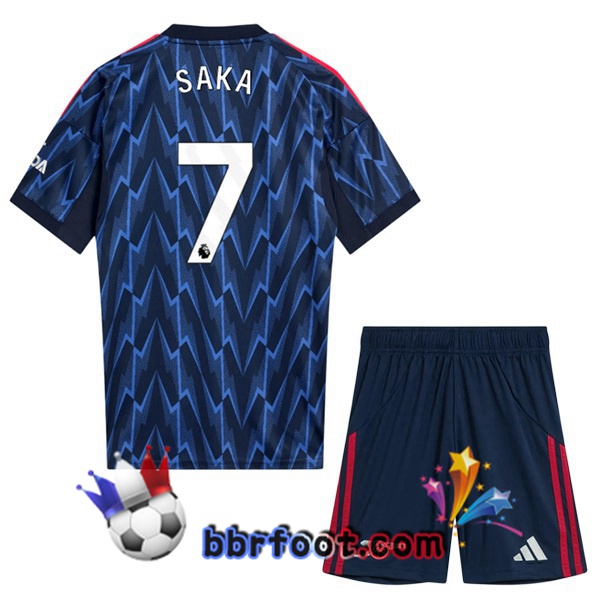 Maillot Foot Arsenal (SAKA 7) Enfant Exterieur Bleu Royal 2025/2026 Maillot Foot Arsenal (SAKA 7) Enfant Exterieur Bleu Royal 2025/2026