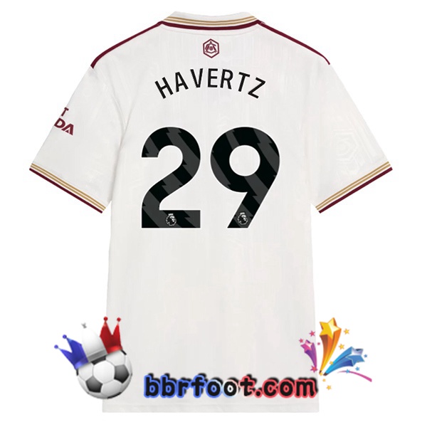 Maillot Foot Arsenal (HAVERTZ 29) Third Blanc 2025/2026