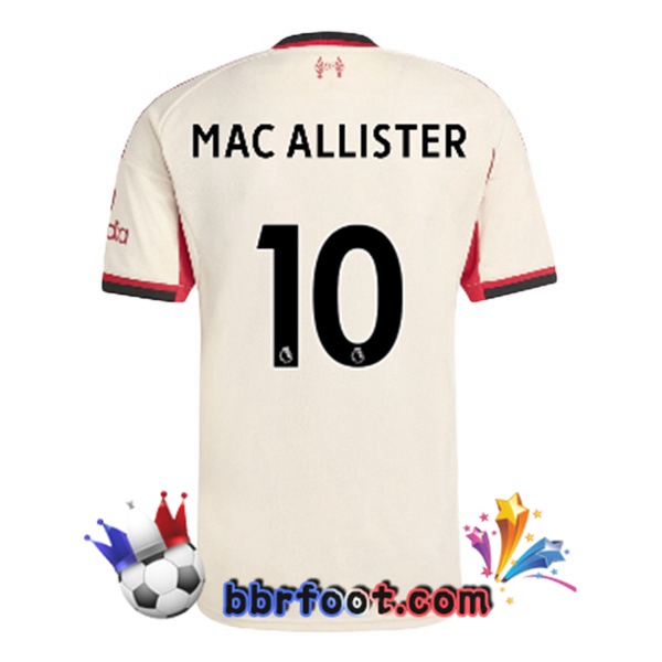 Maillot Foot FC Liverpool (MAC ALLISTER 10) Exterieur Jaune 2025/2026