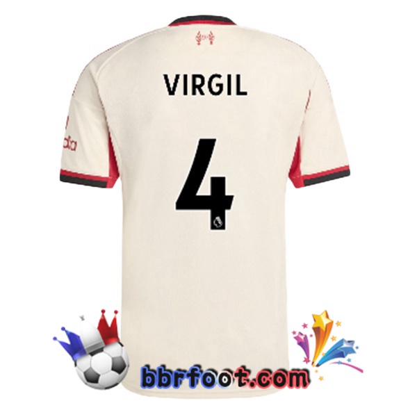 Maillot Foot FC Liverpool (VIRGIL 4) Exterieur Jaune 2025/2026