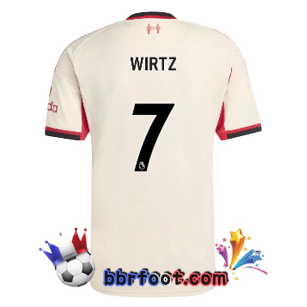 Maillot Foot FC Liverpool (WIRTZ 7) Exterieur Jaune 2025/2026