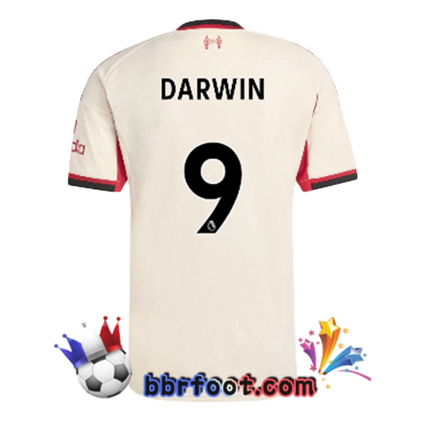 Maillot Foot FC Liverpool (DARWIN 9) Exterieur Jaune 2025/2026