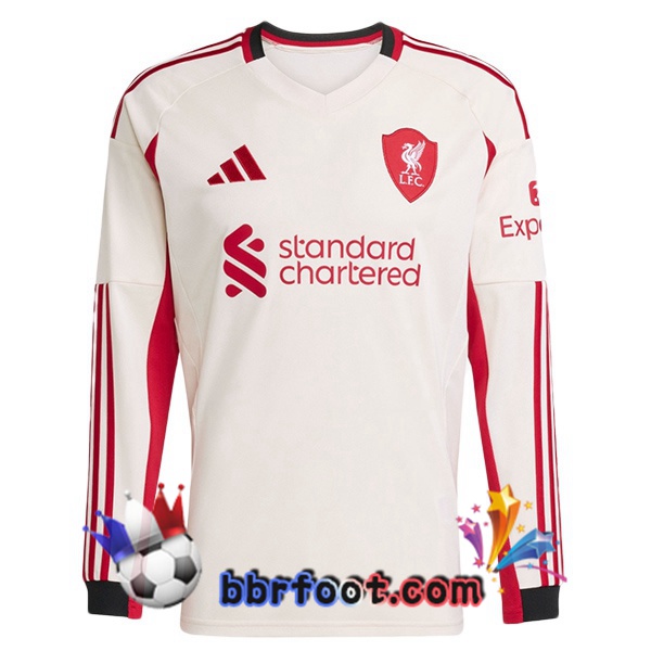 Maillot Foot FC Liverpool Exterieur Manche longue Jaune 2025/2026