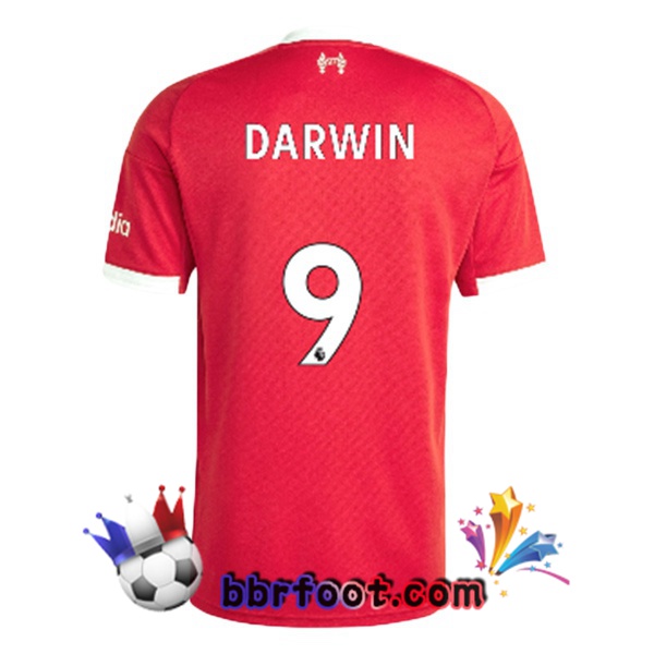 Maillot Foot FC Liverpool (DARWIN 9) Domicile Rouge 2025/2026