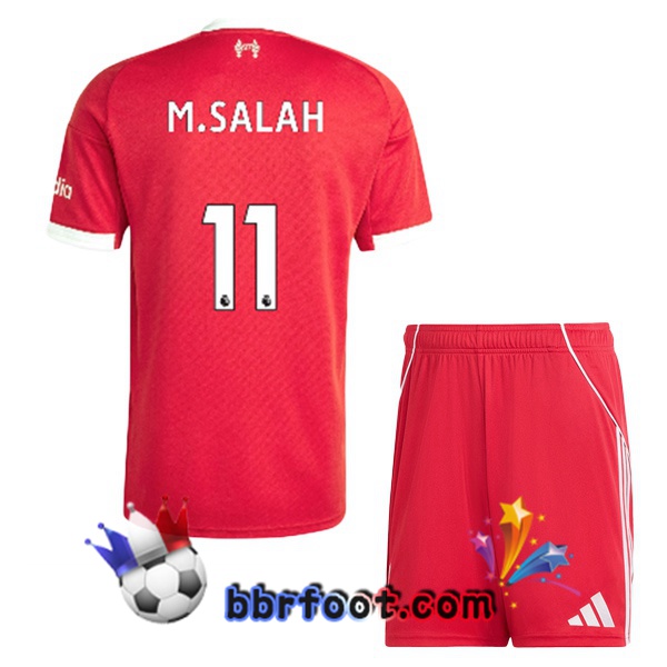 Maillot Foot FC Liverpool (M.SALAH 11) Enfant Domicile Rouge 2025/2026