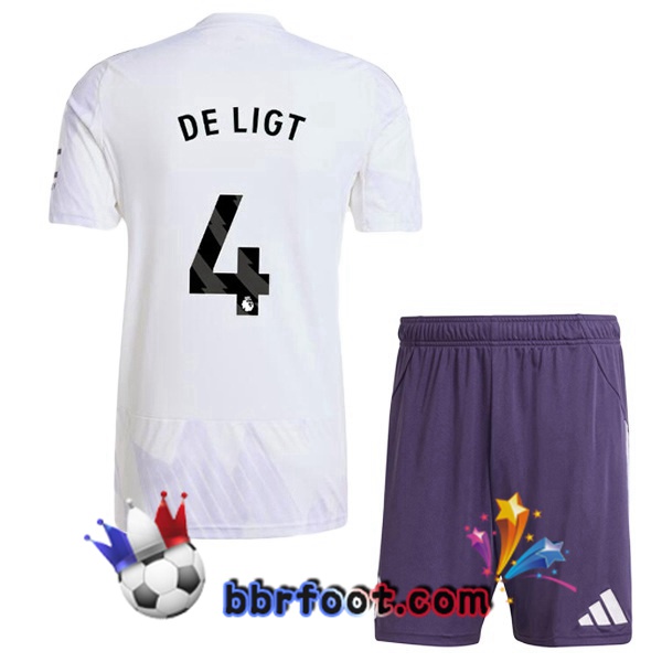 Maillot Foot Manchester United (DE LIGT 4) Enfant Exterieur Blanc 2025/2026 Maillot Foot Manchester United (DE LIGT 4) Enfant Exterieur Blanc 2025/2026