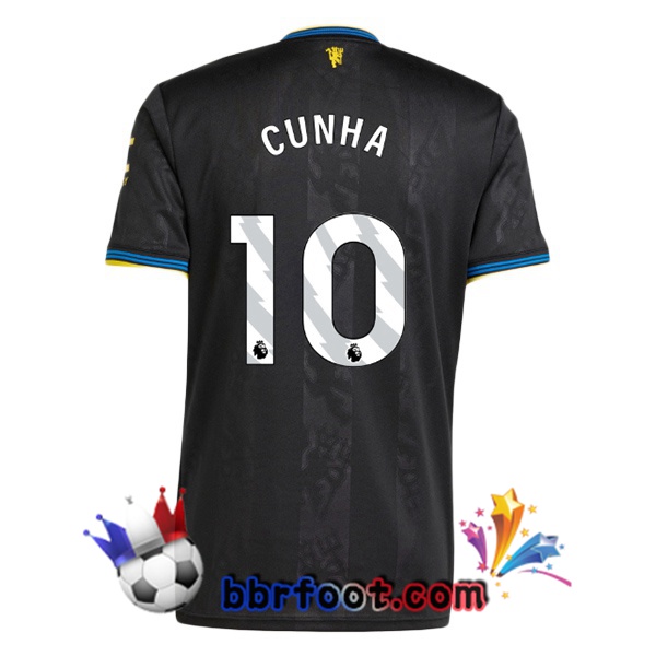 Maillot Foot Manchester United (CUNHA 10) Third Noir 2025/2026