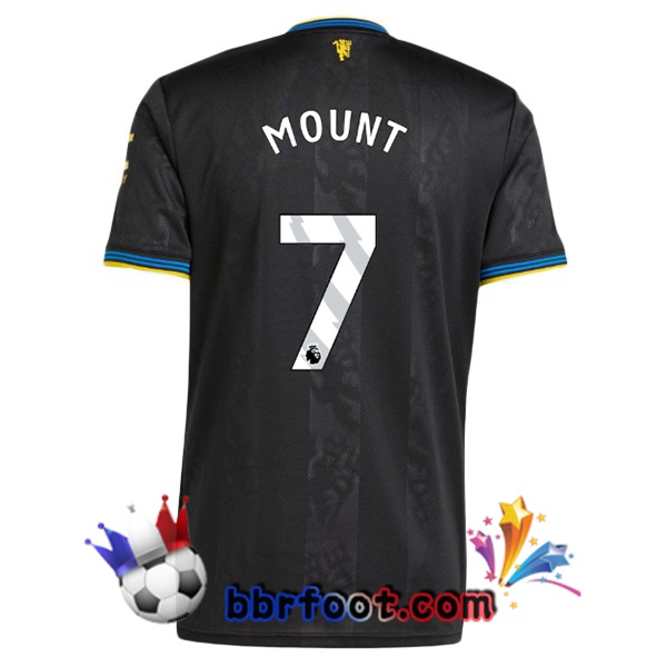 Maillot Foot Manchester United (MOUNT 7) Third Noir 2025/2026