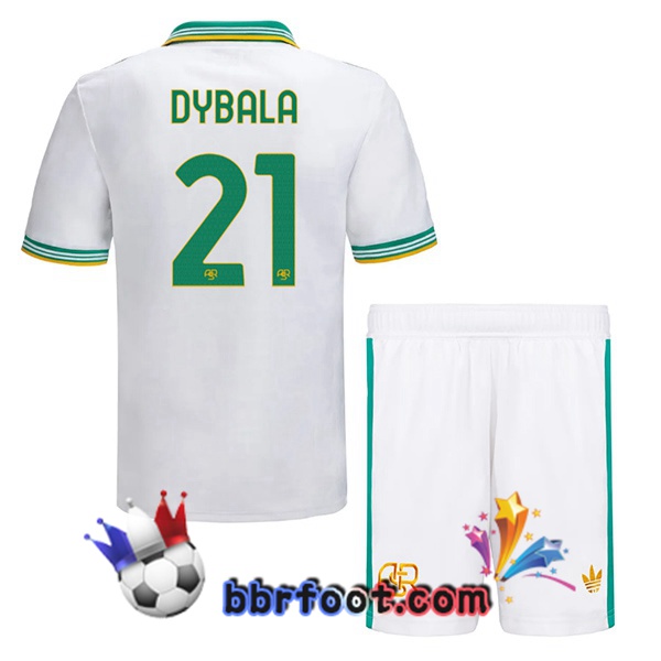 Maillot Foot AS Roma (DYBALA 21) Enfant Third Blanc 2025/2026