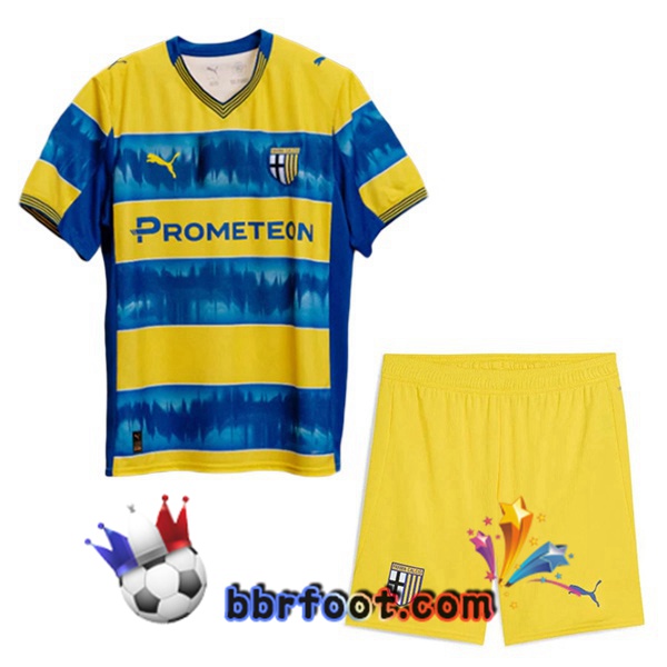 Maillot Foot Parma Calcio Enfant Exterieur Jaune Bleu 2025/2026