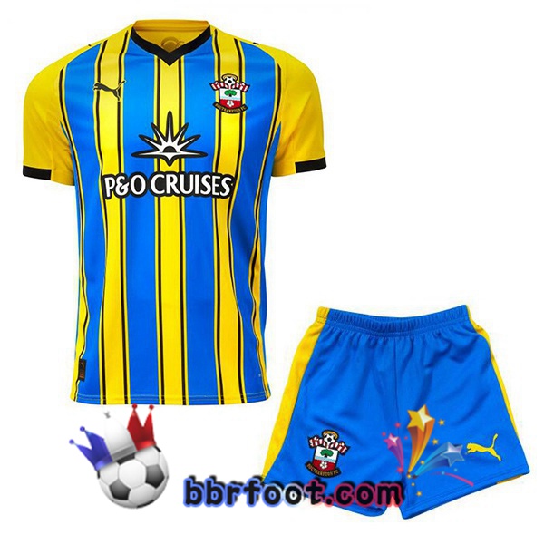 Maillot Foot Southampton FC Enfant Exterieur Jaune Bleu 2025/2026