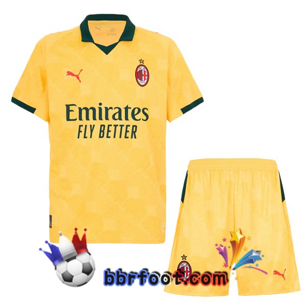 Maillot Foot AC Milan Enfant Third Jaune 2025/2026