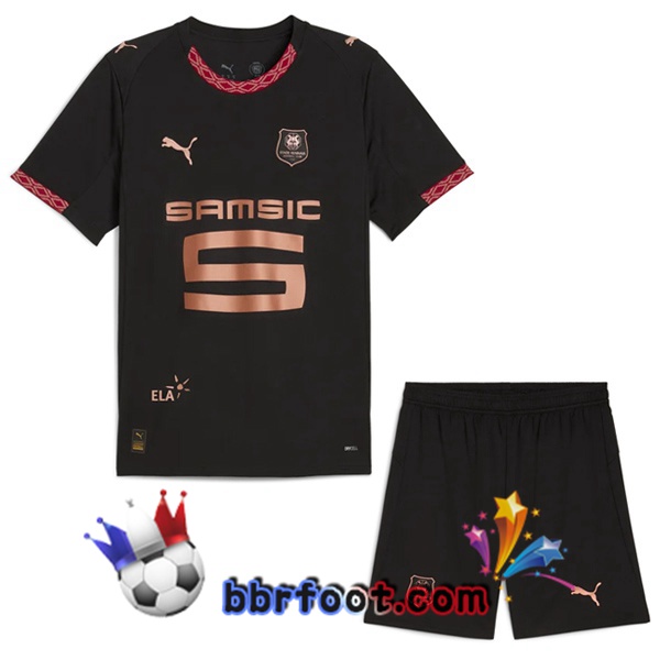 Maillot Foot Stade Rennais Enfant Third Noir 2025/2026