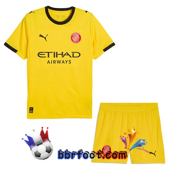 Maillot Foot Girona Enfant Exterieur Jaune 2025/2026