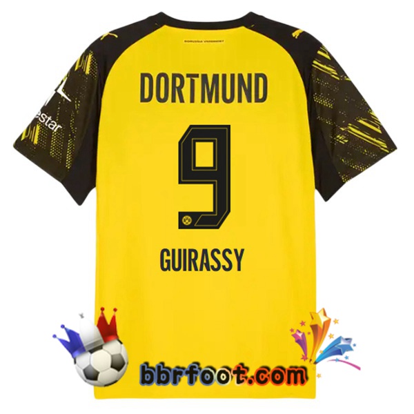 Maillot Foot Dortmund BVB (Guirassy 9) Domicile Jaune 2025/2026