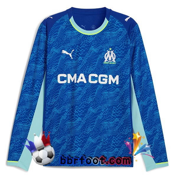 Maillot Foot Marseille OM Third Manche longue Bleu 2025/2026 Maillot Foot Marseille OM Third Manche longue Bleu 2025/2026