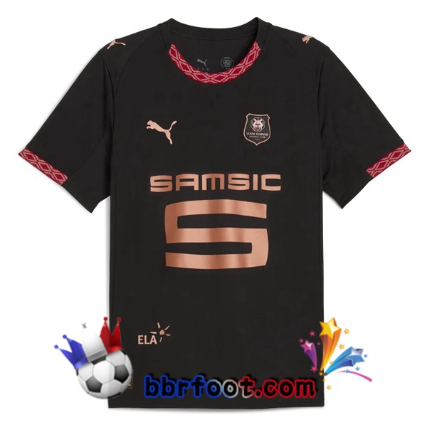 Maillot Foot Stade Rennais Third Noir 2025/2026 Maillot Foot Stade Rennais Third Noir 2025/2026