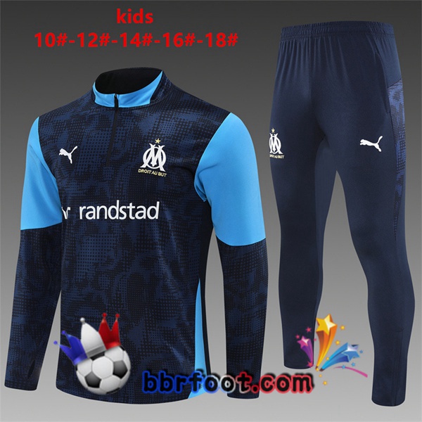 Survetement Foot Marseille OM Enfant Bleu Royal 2025/2026
