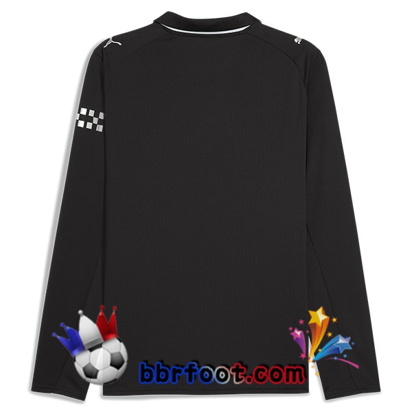 Maillot Foot Manchester City Exterieur Manche longue Noir 2025/2026